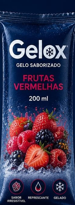 Gelo Saborizado Frutas Vermelhas 1kg